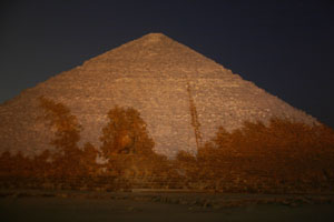 Full Moon Shadows on the Pyramid