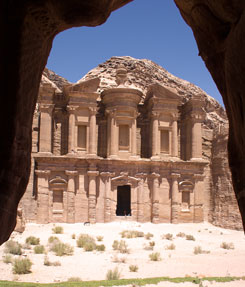 Monatery at Petra by David Bjorgen