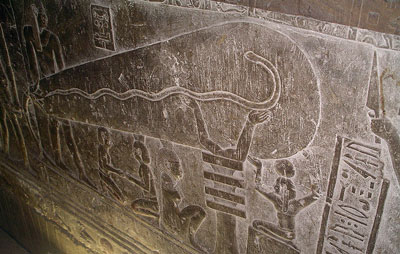 Ceiling relief in Dendera Temple