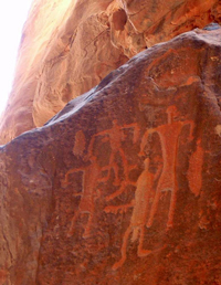 Petroglyphs at Wadi Rum- photo by Heji Kim
